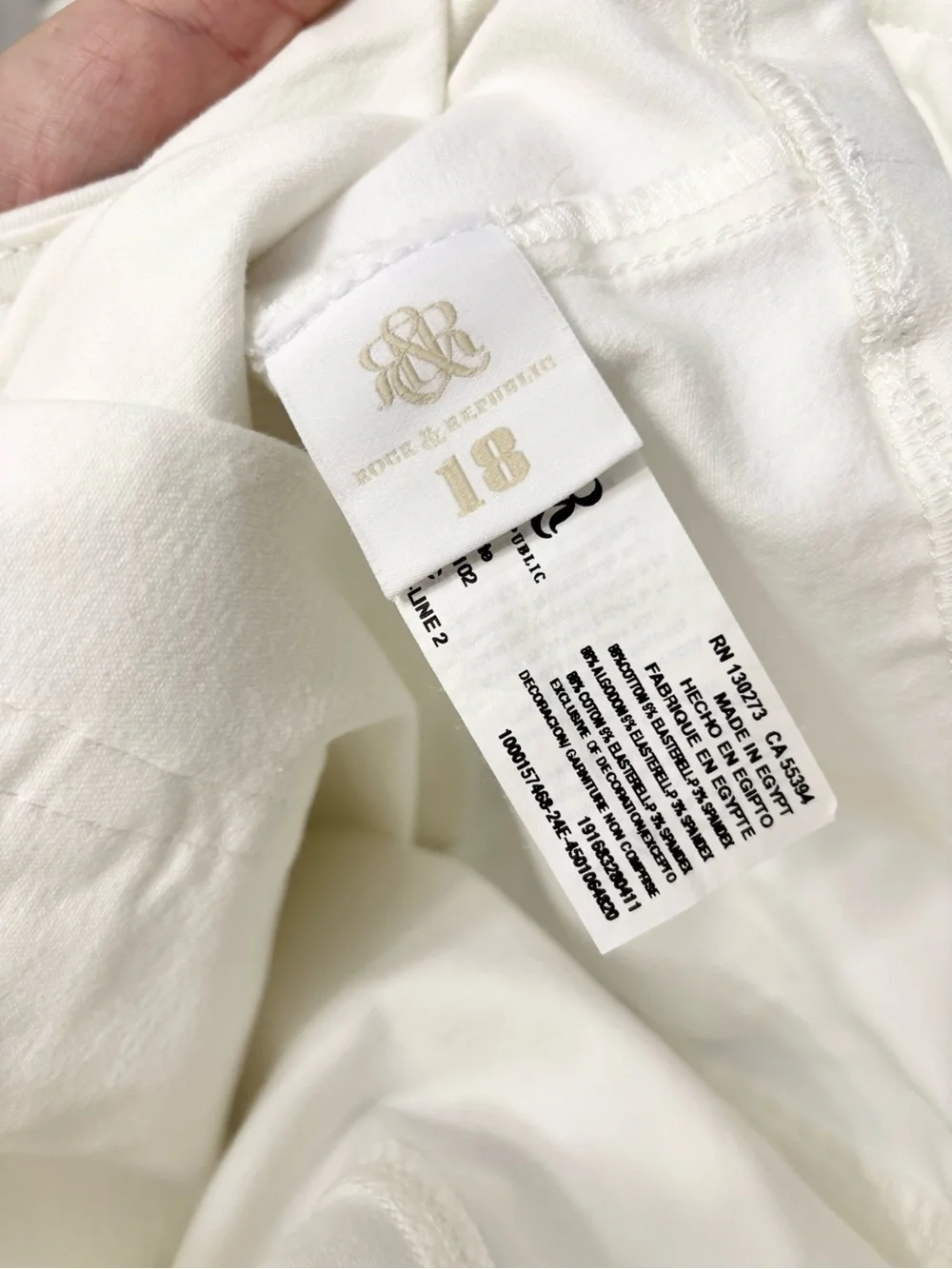 Rock & Republic Fever Legging Plus Size 18 Short Pull-On Slimming White Pants